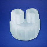 58 mm Transfer Closure, (2) 1/2" OD Tube Ports, 1-1/2" FNPT Threads 600-058-42